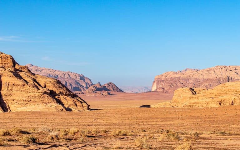 the desert variety of wadi rum captured in one image